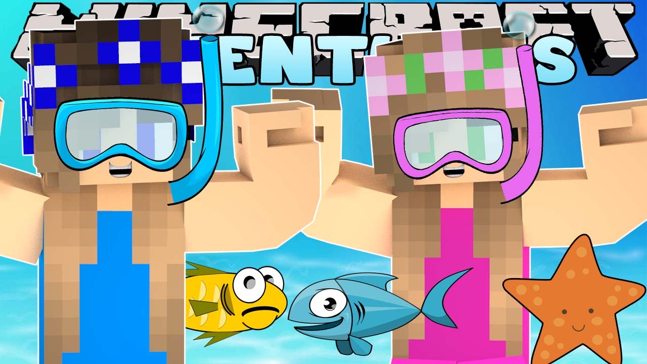 Minecraft-Little Carly Adventures-SCUBA DIVING SCHOOL w/Little Kelly.