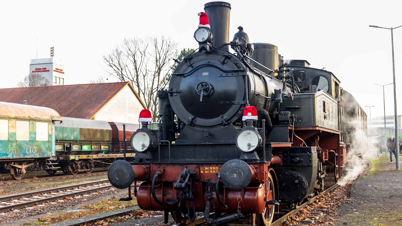 Nikolausfahrt mit Kattowitz 7348 Museums Eisenbahn Minden