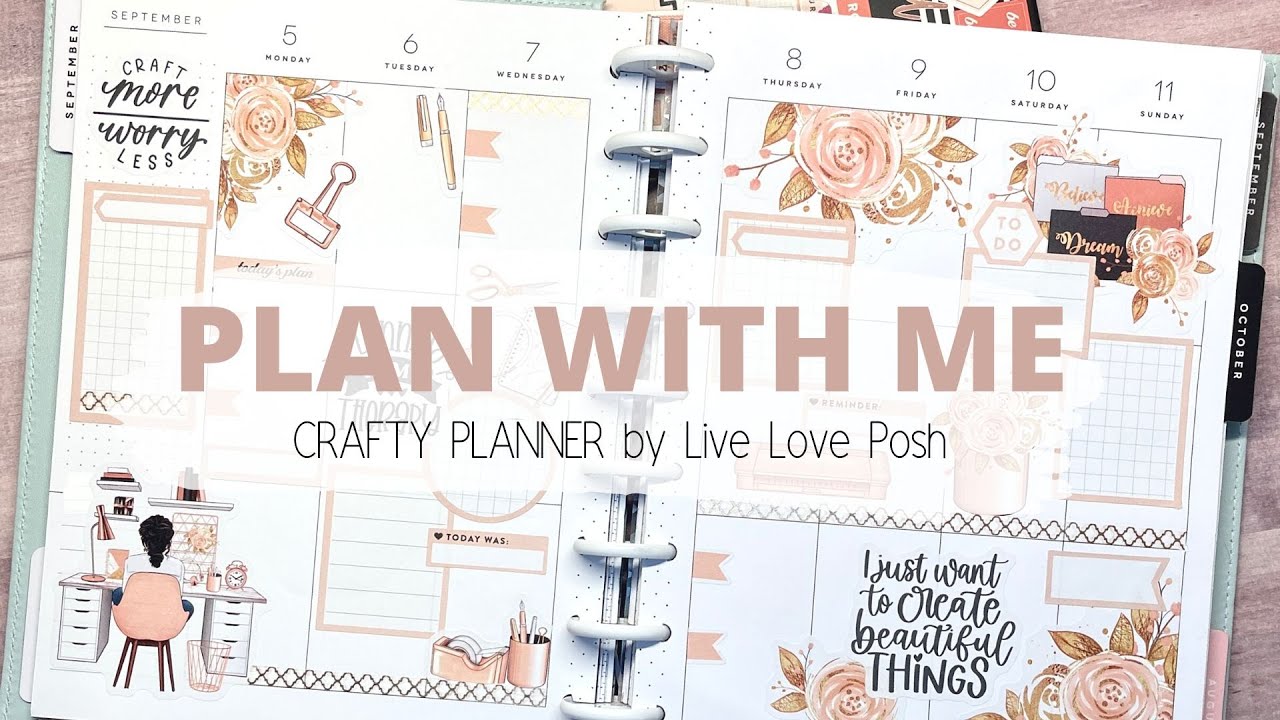PLAN WITH ME - CLASSIC VERTICAL HAPPY PLANNER - CRAFTY PLANNER BY LIVE LOVE POSH BOLD & BLUSH