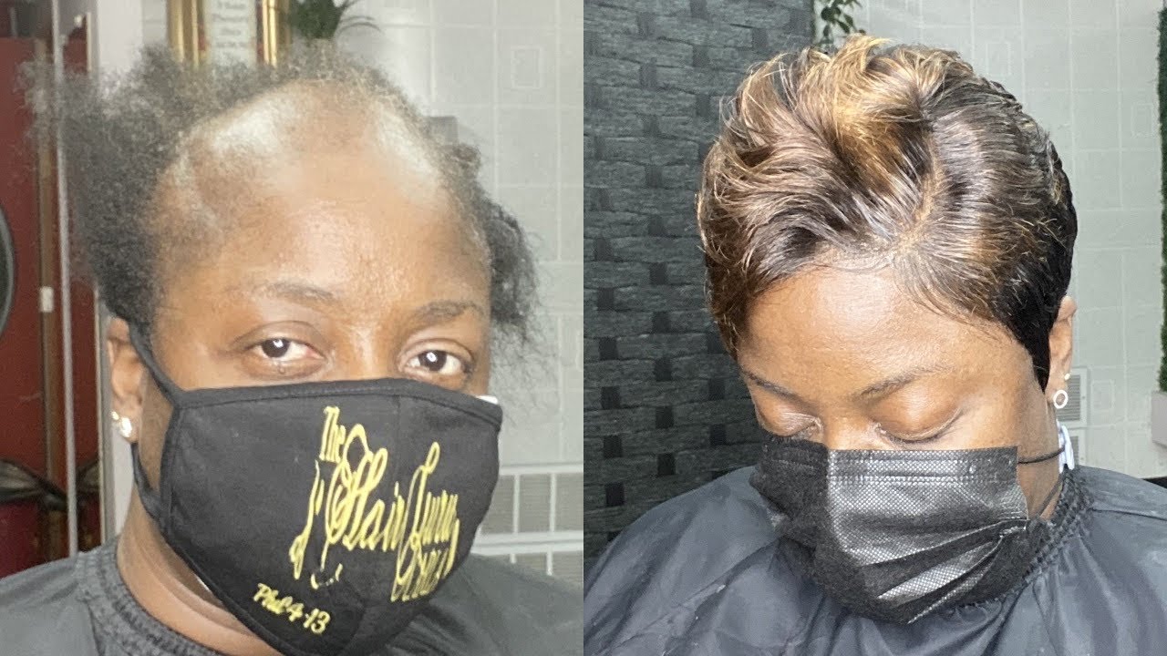 Very natural pixie cut on Alopecia client🤔💇🏽‍♀️
