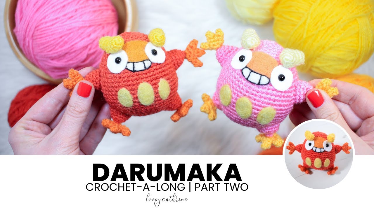 Darumaka Amigurumi Pattern Part Two | Arms, Legs, Hands etc | Pokémon Crochet-along