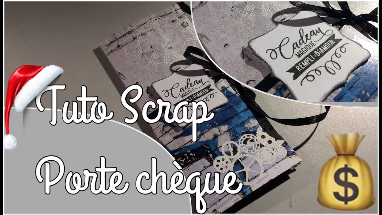 Tuto Scrap - Offrir un  chèque et l'insérer dans une joli carte  #62