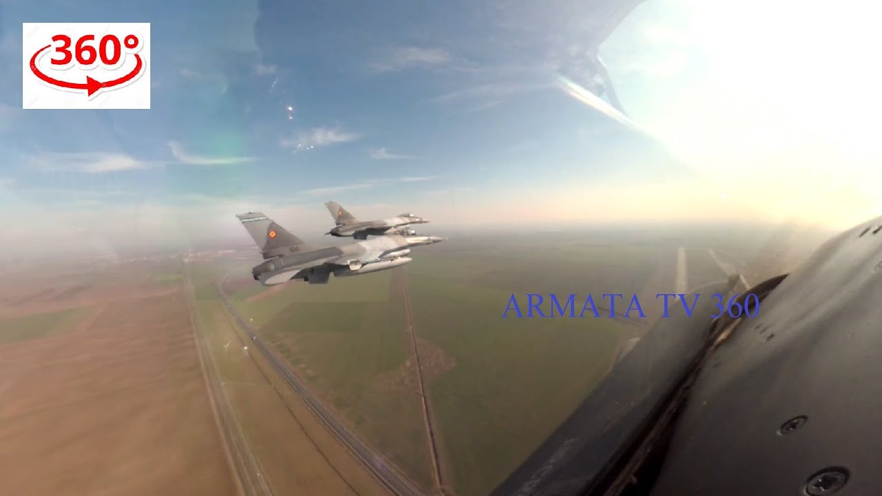 Top Gun de Bărăgan! (5) Exercițiu cu 3 aeronave F-16 de luptă, deasupra teritoriului național