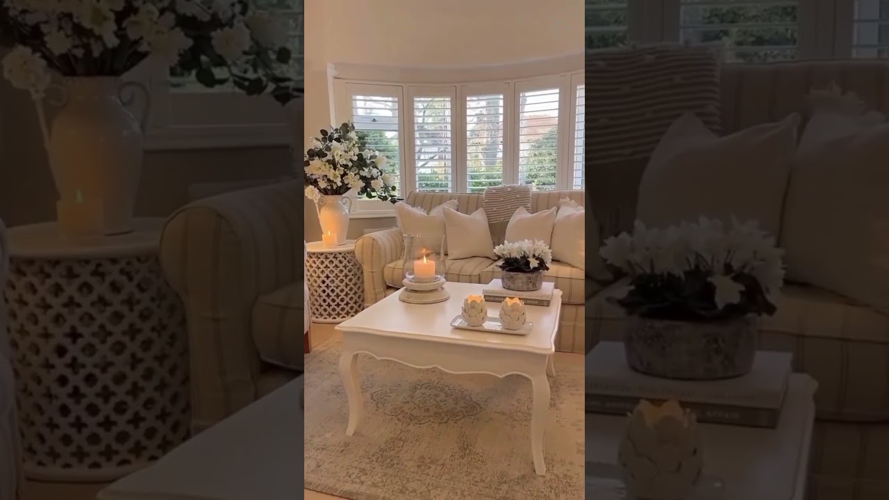 White & Neutral Living Room For Spring 2024