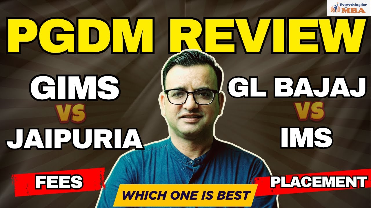 GIMS VS GL BAJAJ VS JAIPURIA VS IMS | PGDM REVIEW 2025 | FEES | PLACEMENT | ELIGIBILITY #pgdm
