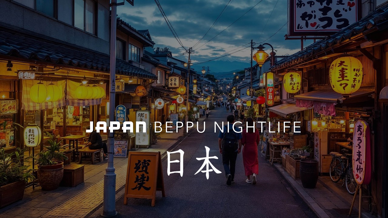 🇯🇵 Beppu Japan Walking Tour 4K | Hidden Bar Streets & Evening City Ambience