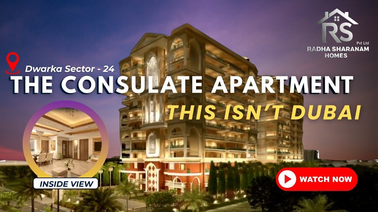 Luxury 3BHK & 4BHK Flats in Dwarka Sector 24 🏙 | The Consulate Apartment | Radha Sharanam Homes