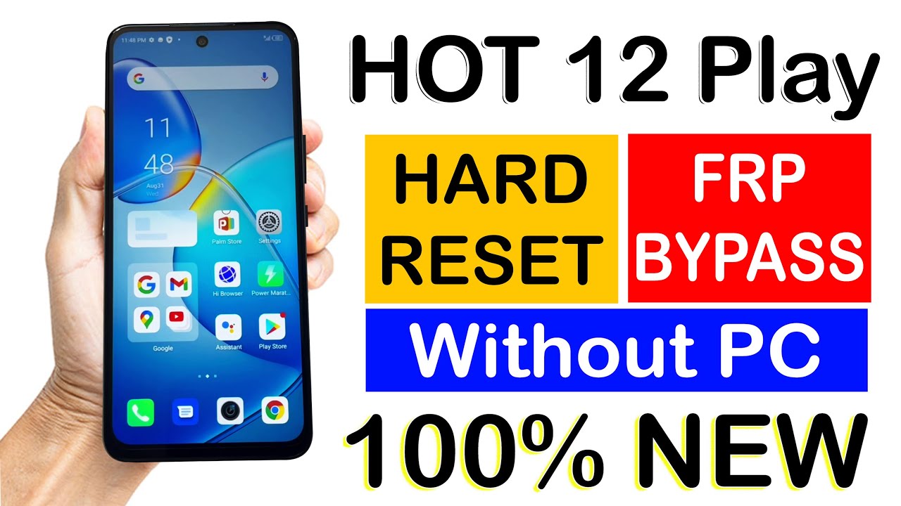 Infinix HOT 12 Play  Hard Reset & FRP Unlock (Without PC) 💥💥💥