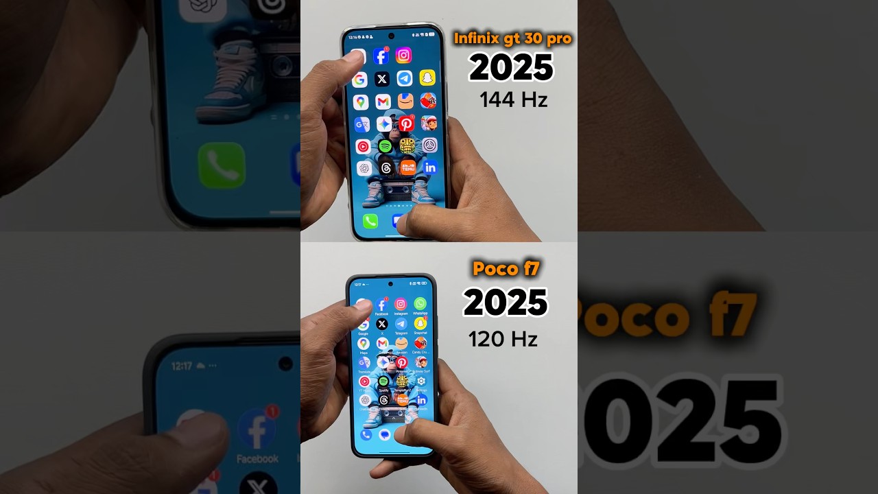 Poco f7 120 hz vs Infinix gt 30 120 hz  #android #shorts