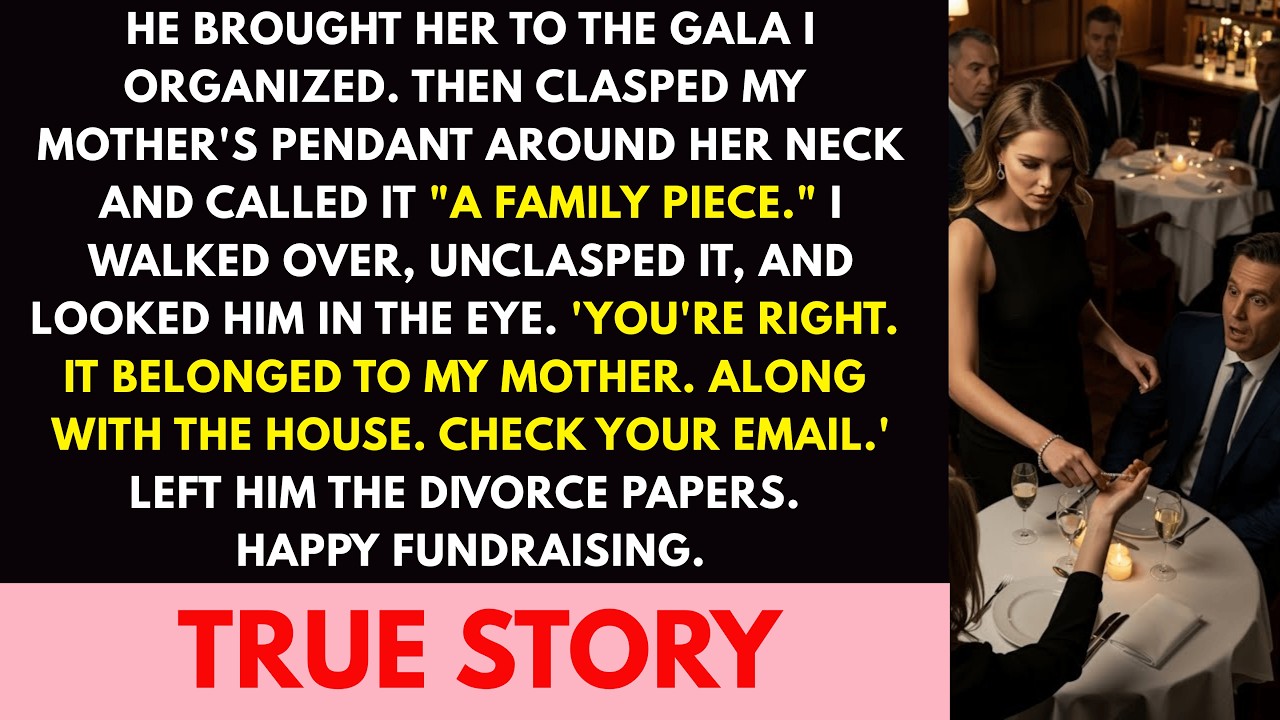 Charity Gala Night: He Put My Mother's Pendant on Her. I Put Divorce Papers, His Business Deal, a...