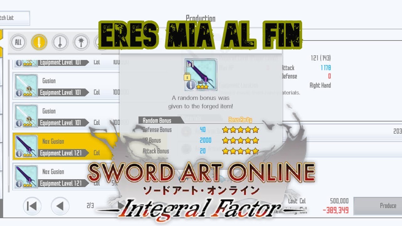 LA ESPADA DEFINITIVA | SWORD ART ONLINE INTEGRAL FACTOR | #91