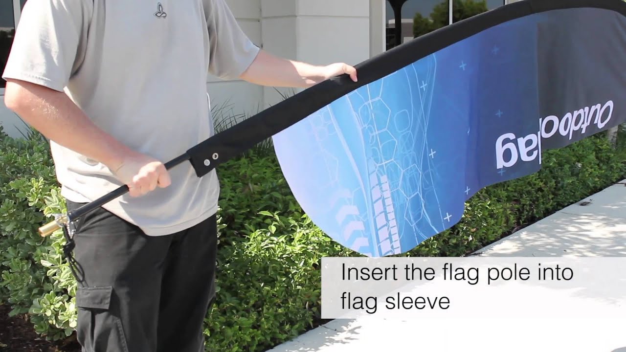 Feather Outdoor Flag with Spike Base - Trade Show Displays