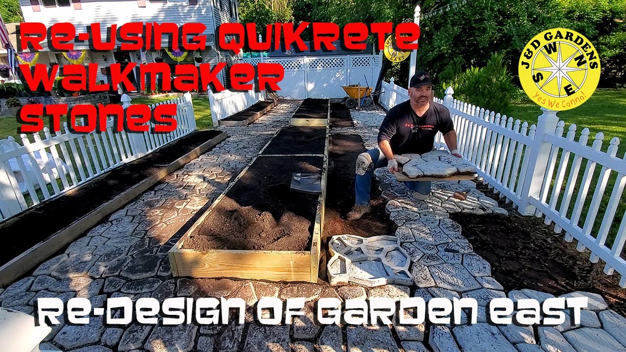 Повторное использование камней Quikrete WalkMaker — реконструкция сада Garden East (демонстрацион...