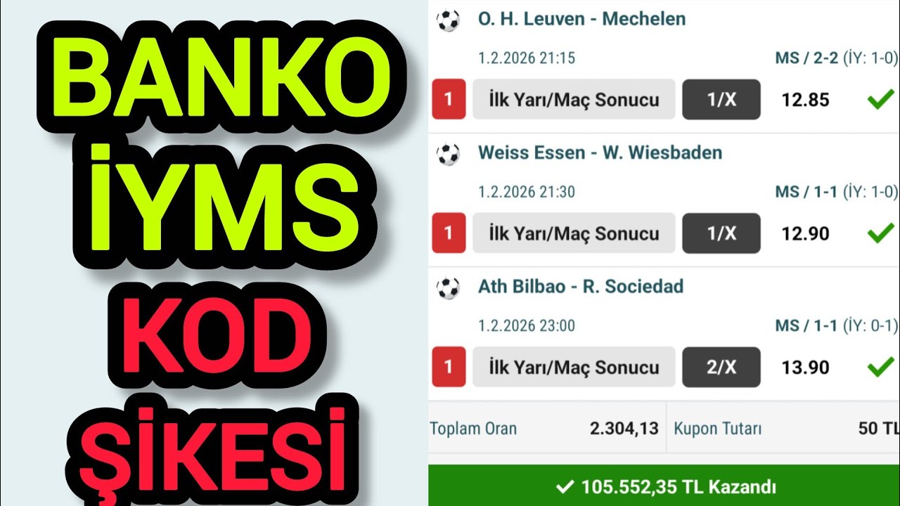 Y&Uuml;KSEK ORAN İYMS BULMA 💯💯 1/X - 2/X KOD ŞİKESİ 🔥@BahisKul&uuml;b&uuml; 