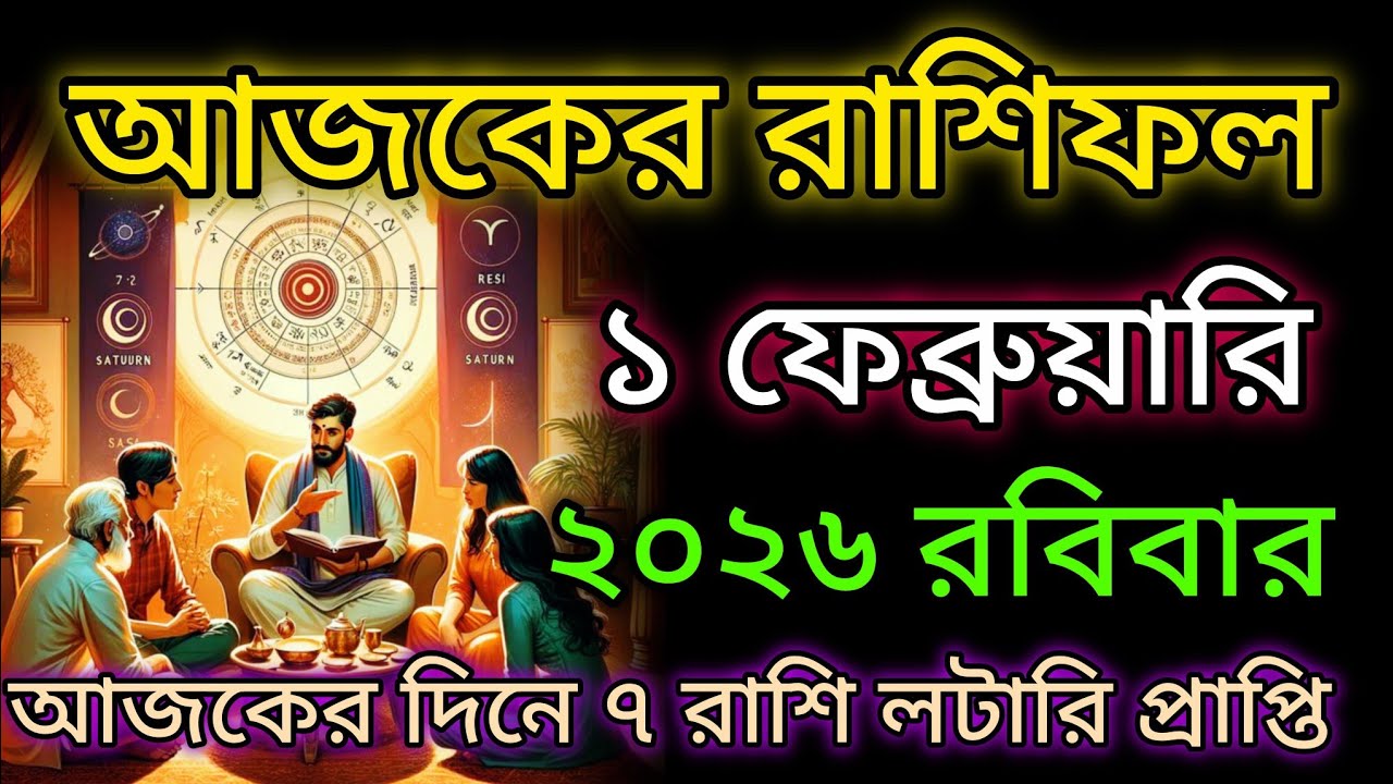 আজকের রাশিফল ১ ফেব্রুয়ারি ২০২৬ | রবিবার ভাগ্য কার পক্ষে?
