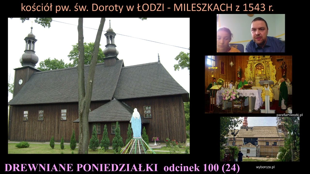 Ł&Oacute;DŹ - kości&oacute;ł pw. św. Doroty z 1543 r., spalony 31.08.2015 r.