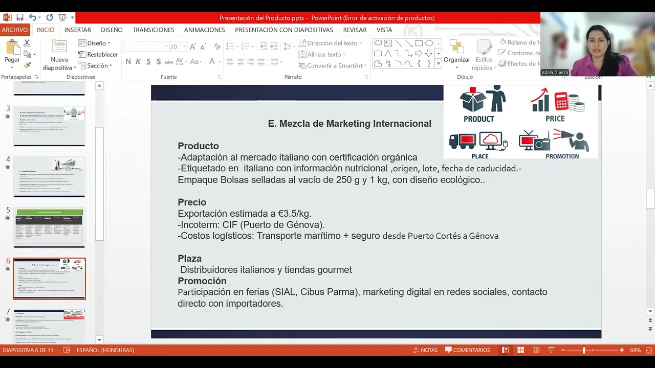 Plan de exportación de Jengibre