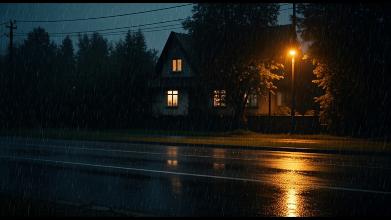Rain Sounds for Sleeping – Heavy Rain at Night to Sleep Fast Tonight