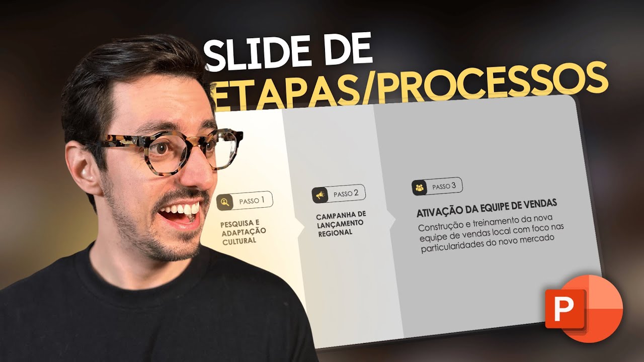 Como fazer slide de ETAPAS/PROCESSOS no PowerPoint [tutorial e slides edit&aacute;veis]