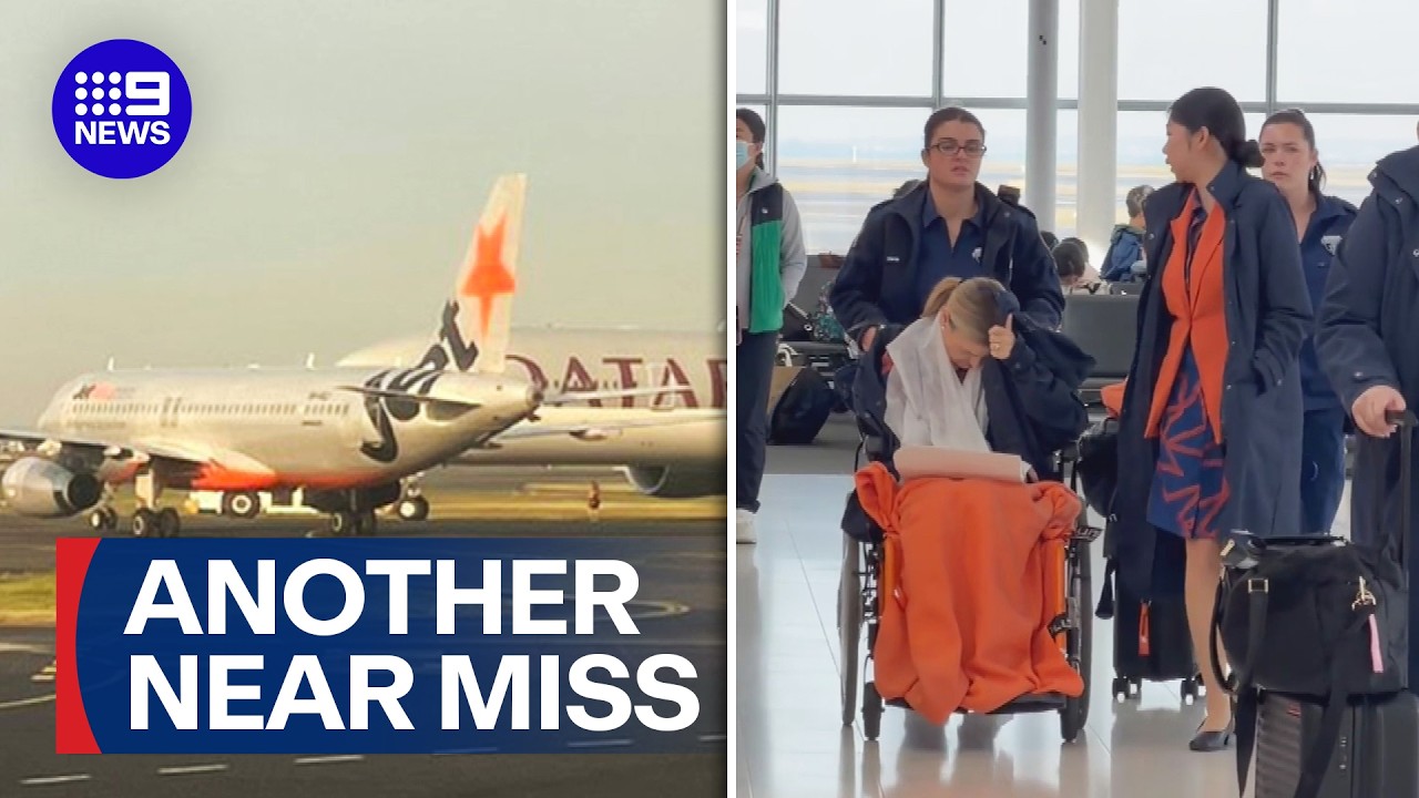 Pressure mounts after second near-collision on Sydney Airport runway | 9 News Australia