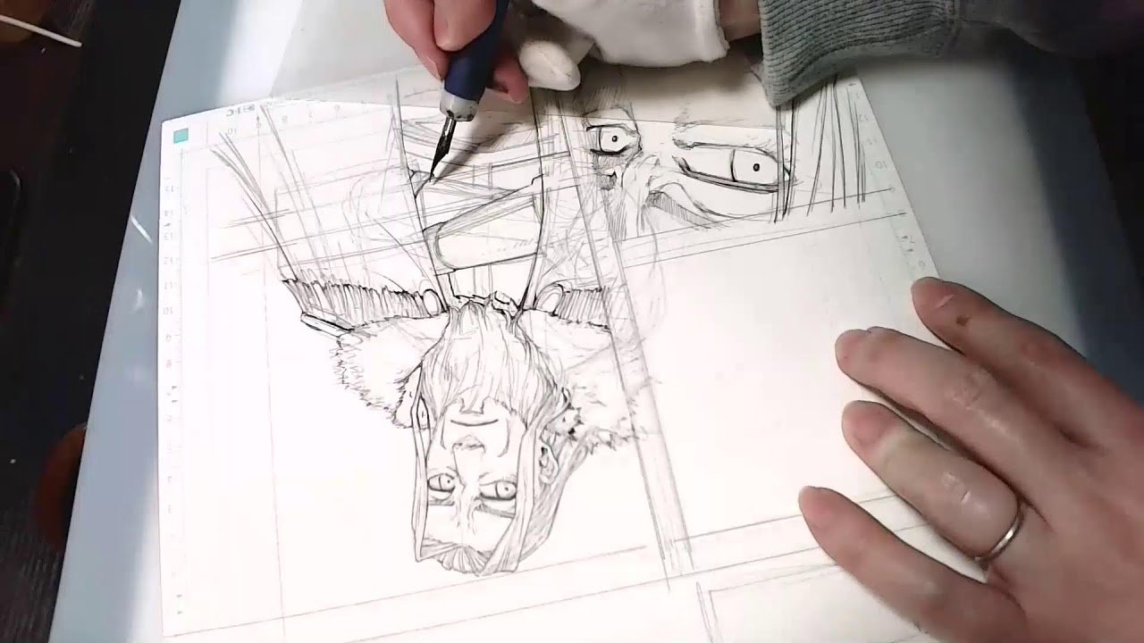 【作業用】ペン入れ開始！ノルマは４ページ 01/26 live drawing