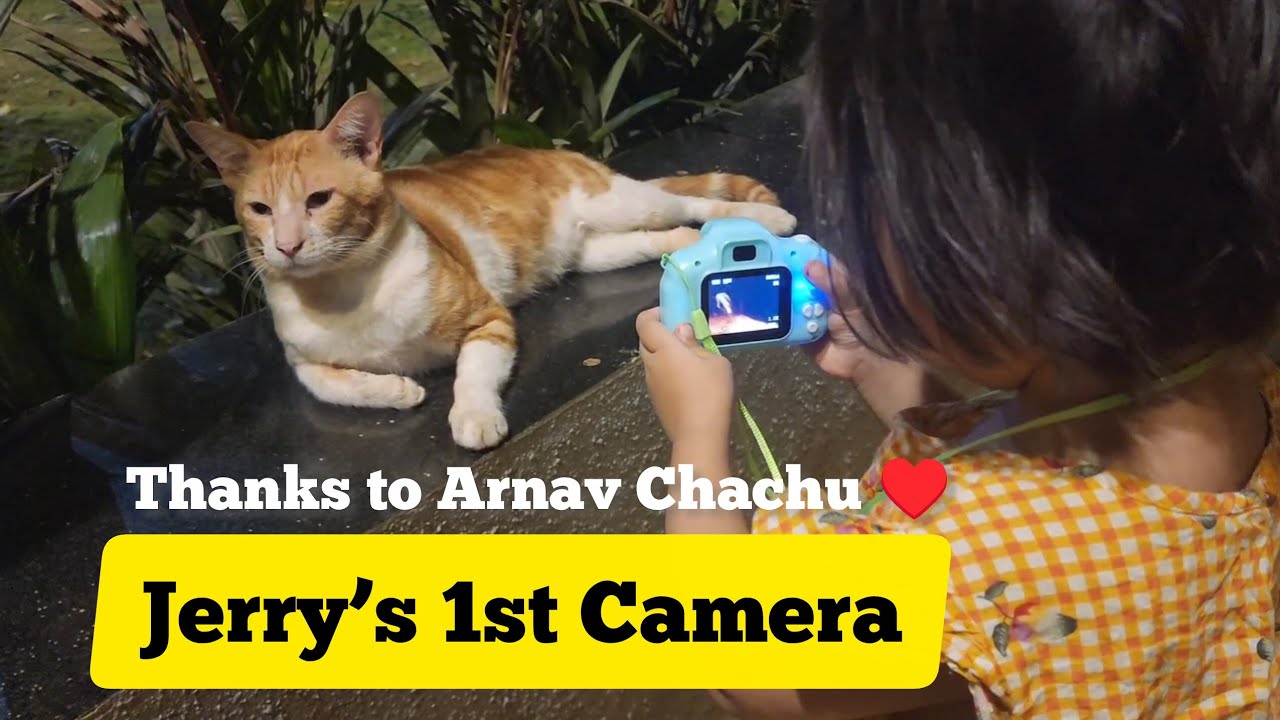 Jerry’s 1st Camera 📷 thanks to Arnav Chachu ♥️ #camera #kidstoys #birthdaygift 