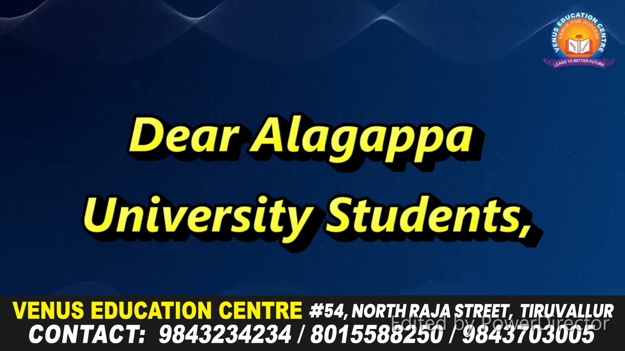 alagappa university assignment notification ( English )