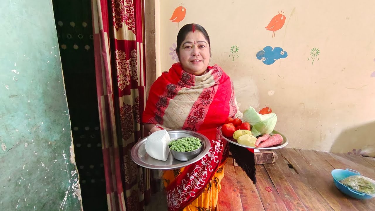 মটর পনিরের তরকারি আর বাঁধাকপির ঘন্ট #mycooking #food #video #cooking #viral 