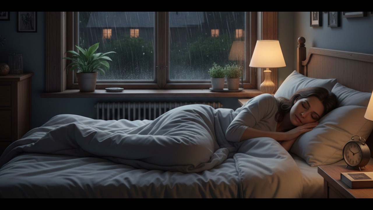 Relaxing Piano Music &  Heavy Rain Sounds for Deep Sleep, Rest , Meditation, focus & study
