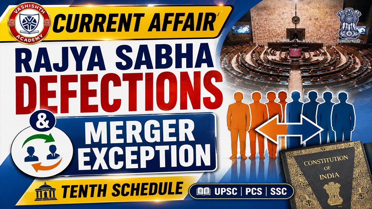 Rajya Sabha Defections & The Merger Exception Under The Tenth Schedule | Current Affairs | UPSC