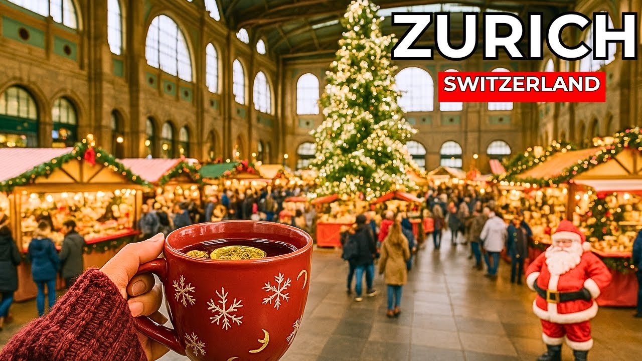 Europe’s Most Expensive Christmas Market 🇨🇭 | Zurich Walking Tour | 4K POV