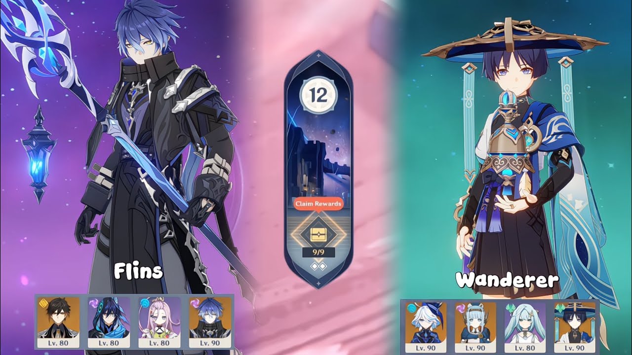 Wanderer & Flins 36star Spiral Abyss | Genshin Impact |