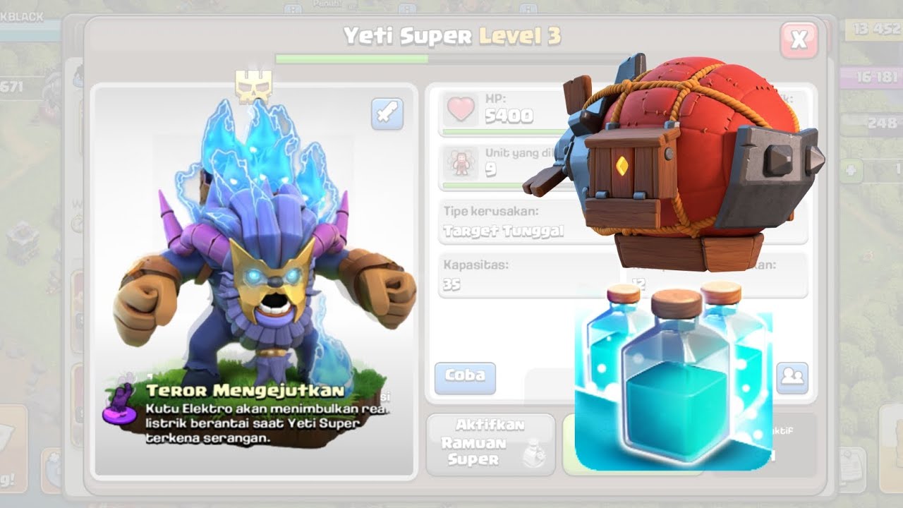 COMBO INI OP ‼️ CARA ATTACK DENGAN BLIMP + SUPER YETI + CLONE SPELL ‼️ CLASH OF CLANS