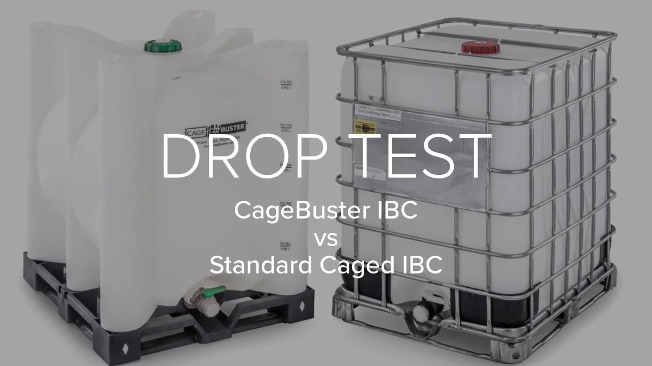 CageBuster IBC vs Caged IBC Drop Test | cagebuster.com