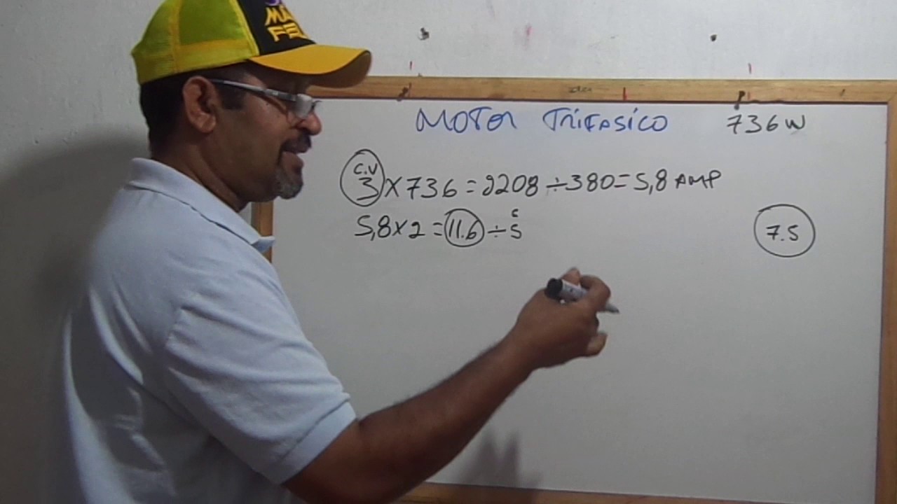 # video 47 calcular um motor trifásico 3cv