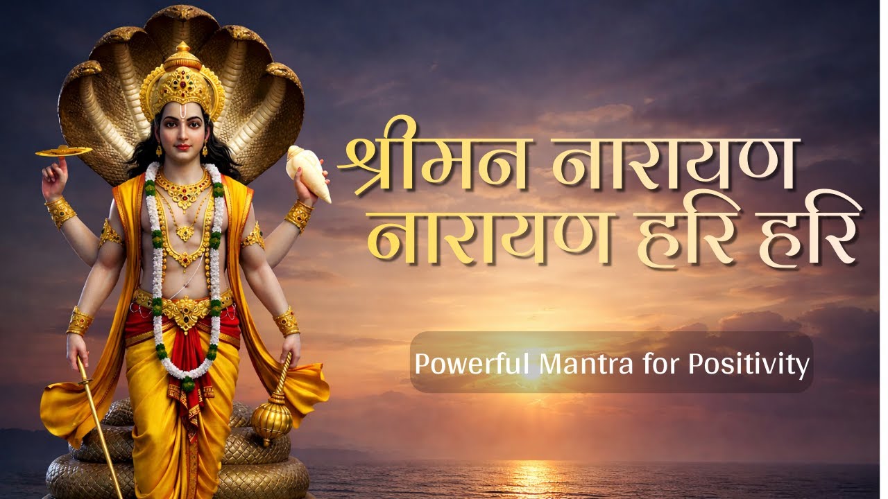 Powerful Mantra for Positivity | Shriman Narayan Narayan Hari Hari | श्रीमन नारायण भजन | Vishnu
