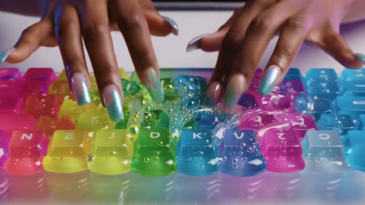 IMPOSSIBLE TEXTURES! 😱 Squishy Mochi & Liquid Honey Keyboard ASMR (AI Magic) - So Satisfying!
