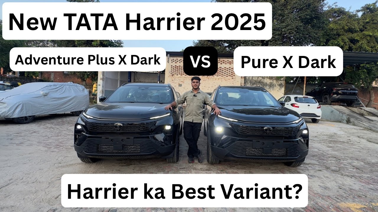 New Tata Harrier Adventure X Plus Dark Edition VS Tata Harrier Pure X Dark Edition Comparison 2025 