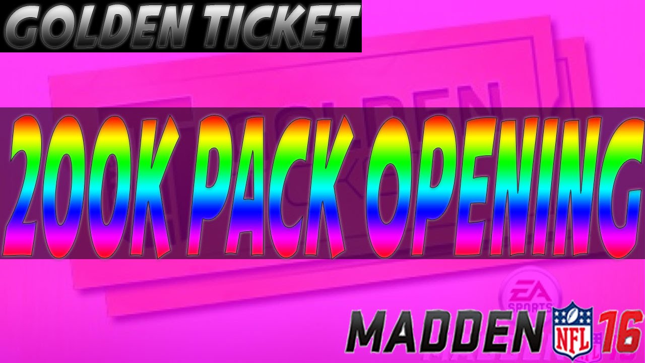 PULLING 200K FOR GOLDEN TICKETS!!!!!! ( MUT 16 PACK Opening)