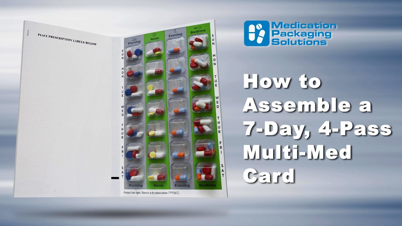 How to Assemble a 7 Day, 4 Pass Multi Med Card
