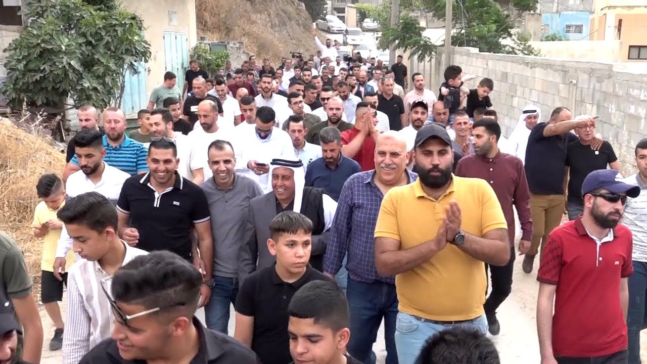 زفة العريس الغالي محمود ابو الحكم - بيت دجن الفنانين صالح الرباع و بلال افطيمه  تصوير ستوديو الزهراء