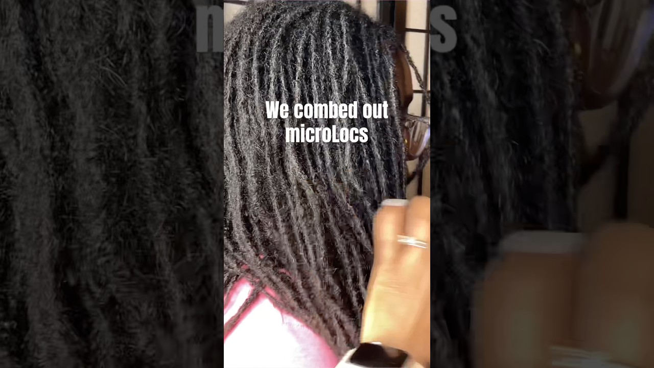 Combed out daughter&rsquo;s microLocs #microlocs #microlocjourney #comboutmicrolocs #comboutlocs