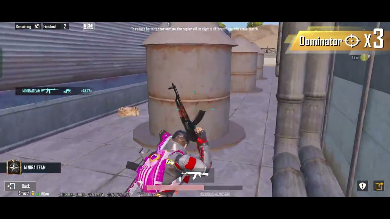 1vs5 clutch gameplay video bgmi 