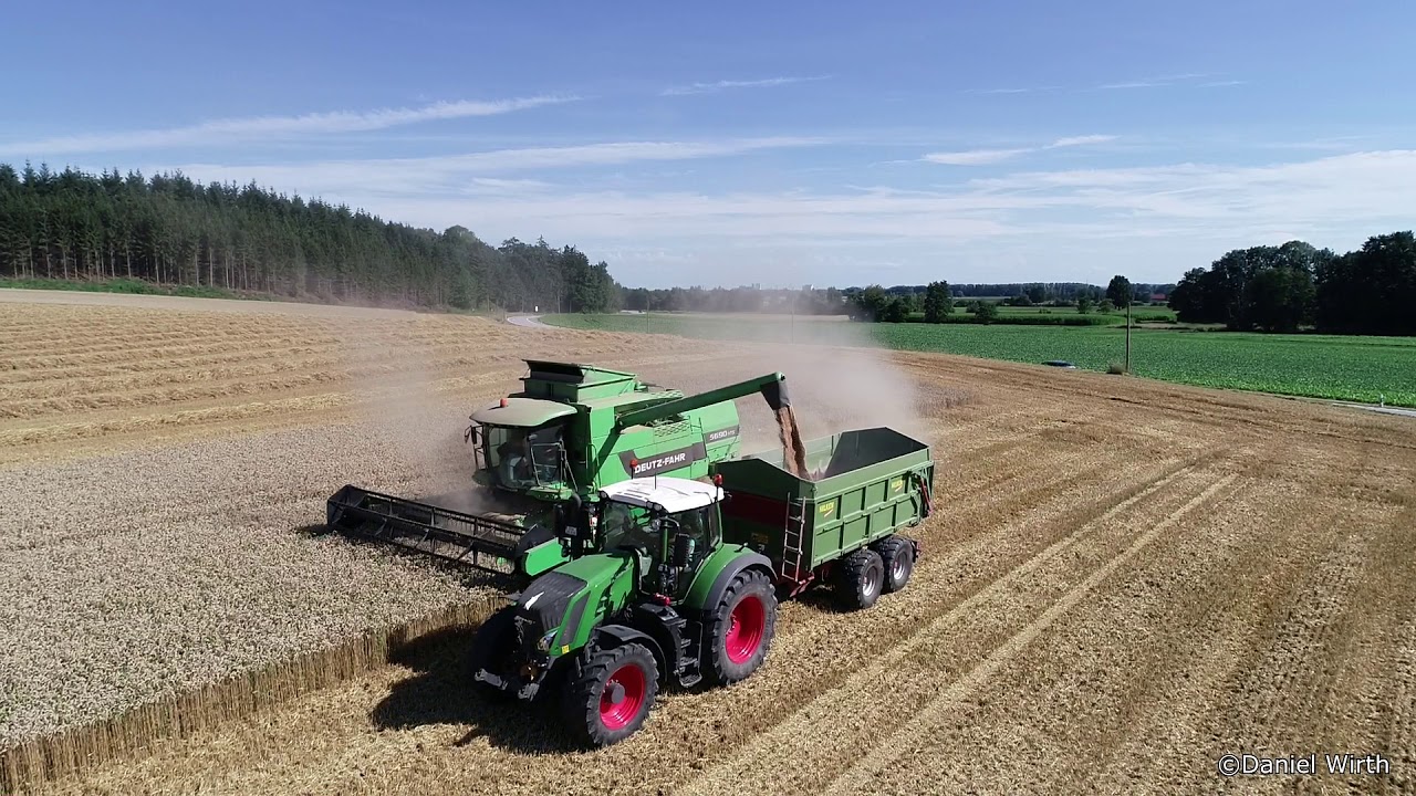 Weizen Dreschen 2020 Deutz Fahr 5690 + Fendt