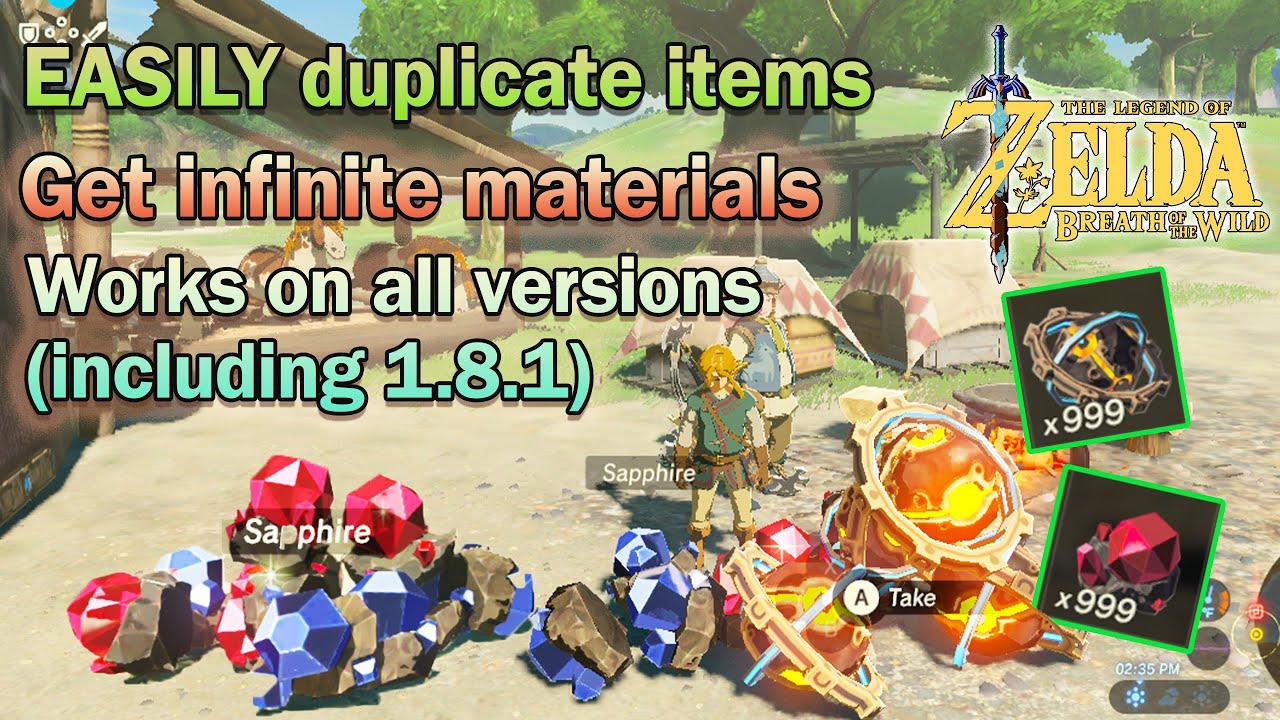 EASIEST item duplication glitch in Zelda Breath of the Wild | works on all versions