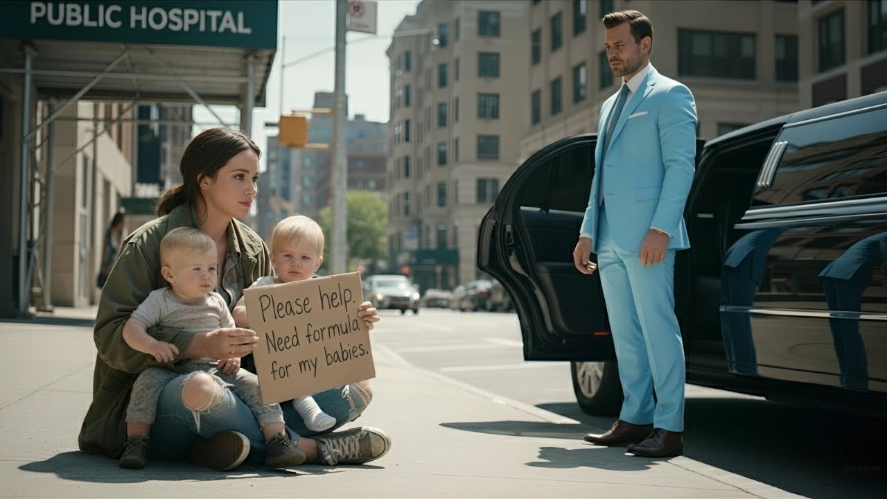 She sat on the sidewalk with her twins holding a sign begging for formula — a billionaire stopped