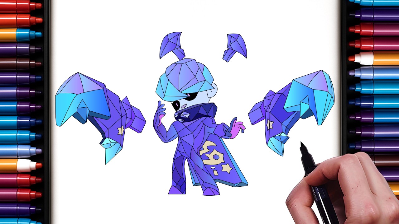 Как нарисовать РАКА ЭДГАРА из Китая Brawl Stars | Китайские скины Brawl Stars