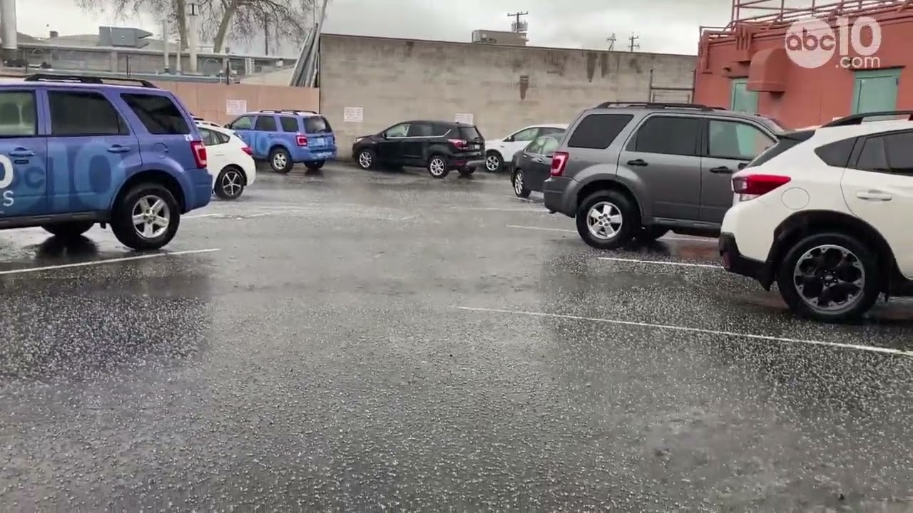 California Winter Storm: Hail joins relentless rainfall in Sacramento County | Raw Video