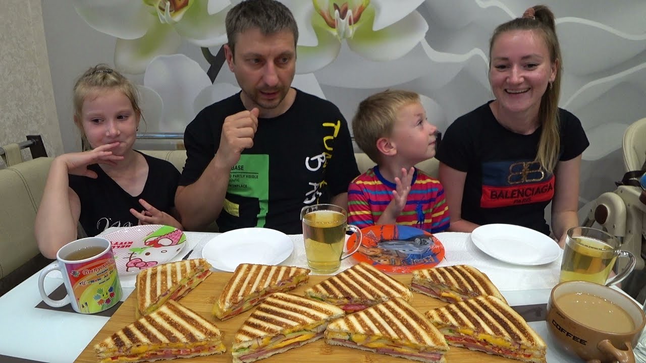 МУКБАНГ КЛАБ СЭНДВИЧ 🥪С БЕКОНОМ И ВЕТЧИНОЙ | MUKBANG CLUB SANDWICH