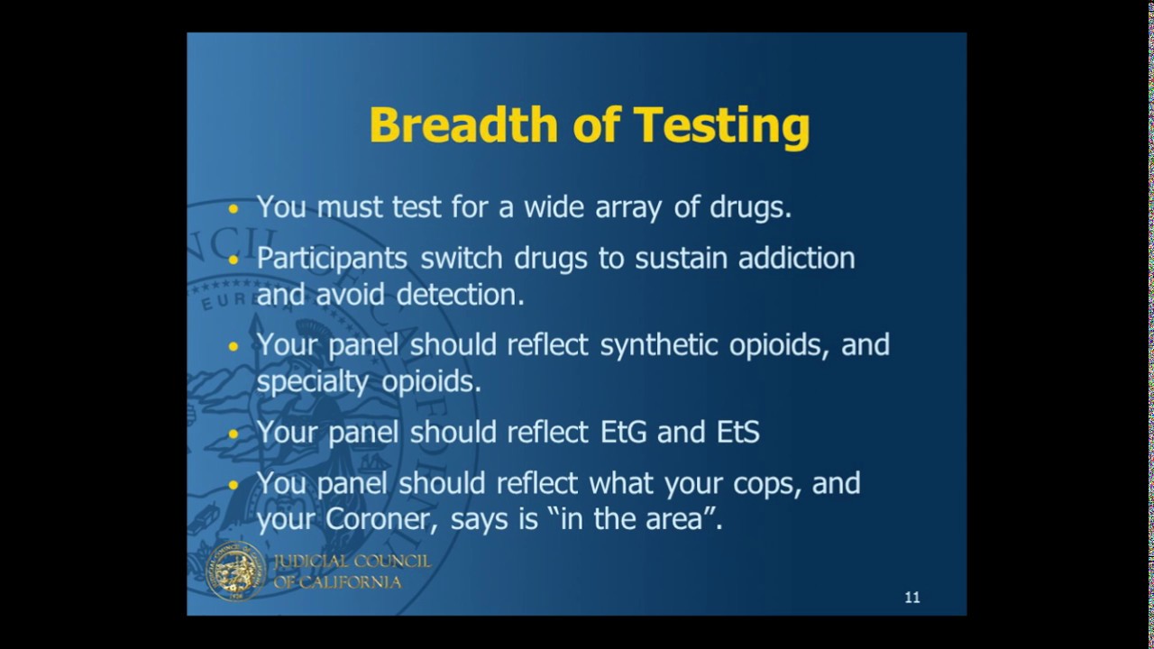 Adult Drug Court Standards: Standard VII &ndash; Drug and Alcohol Testing